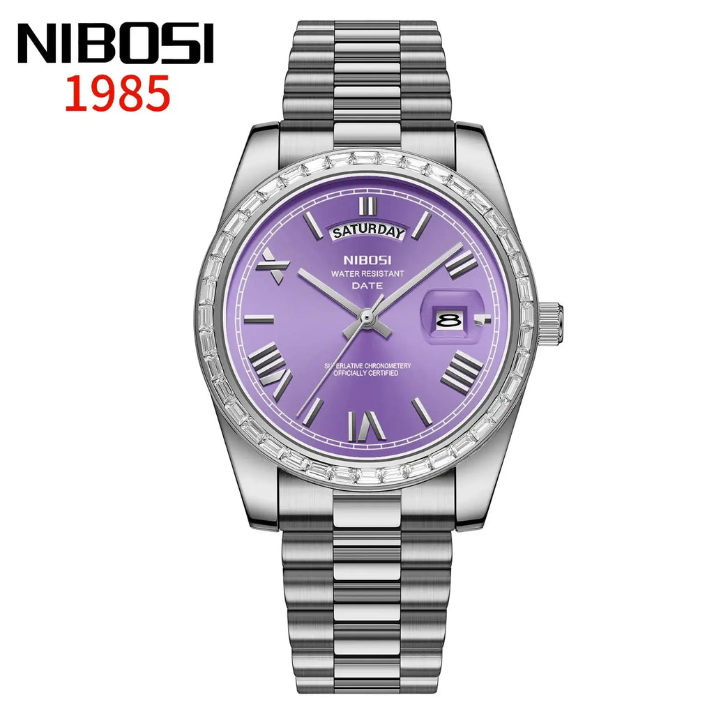 NIBOSI Brand Luxury New Watches For Man Waterproof Stainless Steel Men's Quartz Watch With Perpetual Calendar relógios masculino LuxVrouw
