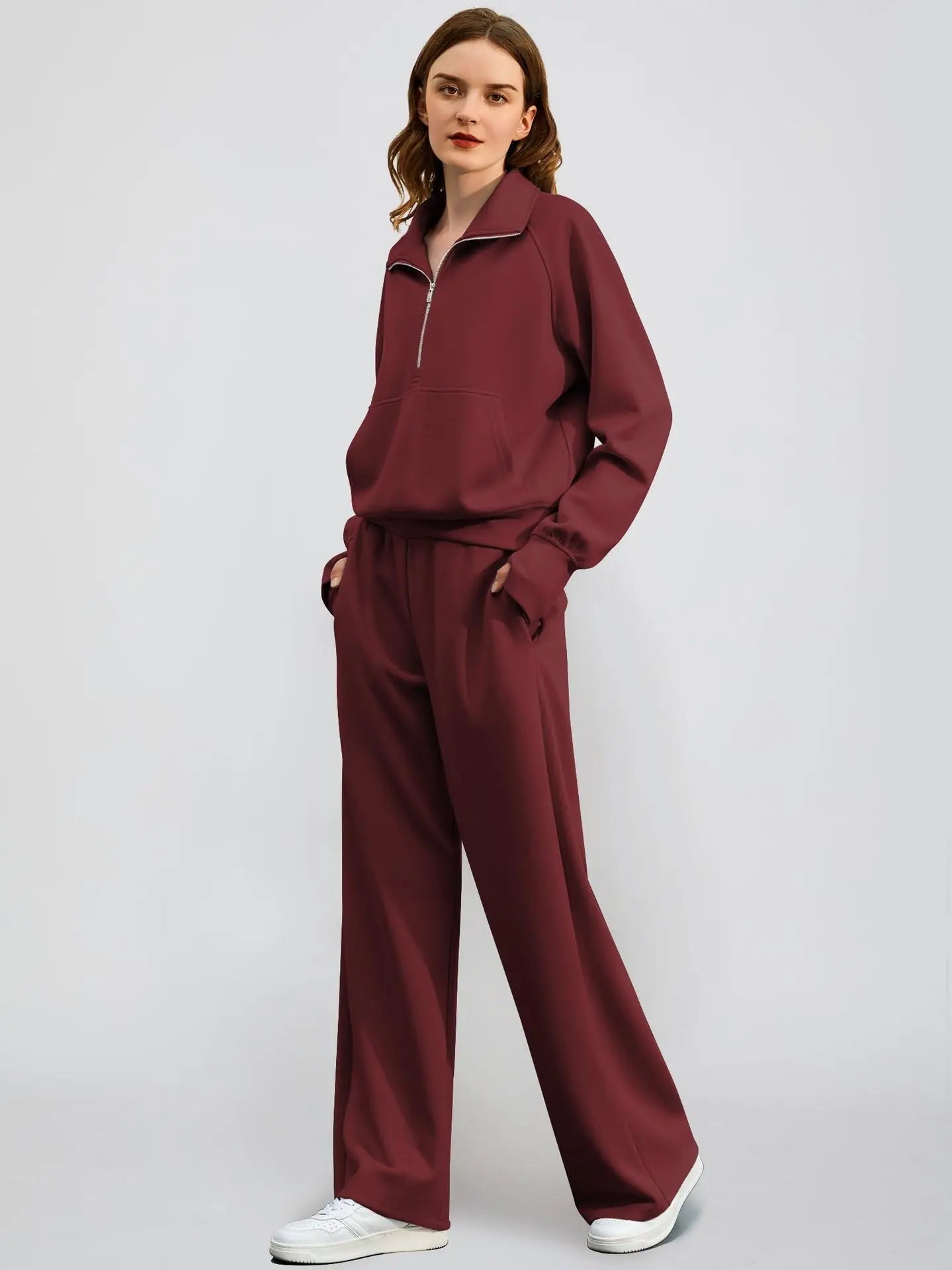 Ensemble Femme 2 Pièces T-Shirt Manches Longues & Pantalon Large | LuxVrouw LuxVrouw