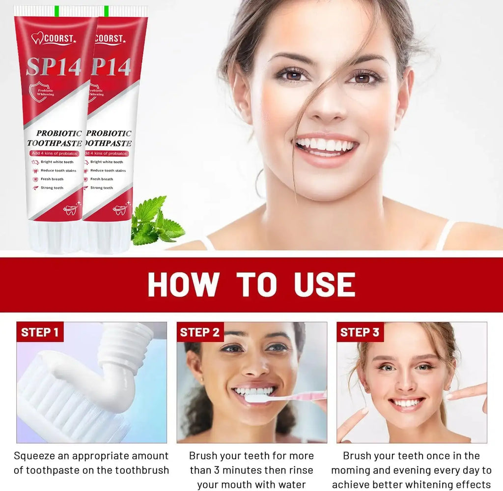 SP14 Ultra Whitening Brightening Toothpaste 1/2/3Pcs Gentle Mint Probiotic Stain Removing Fresh Breath Deep Cleaning Oral Care LuxVrouw