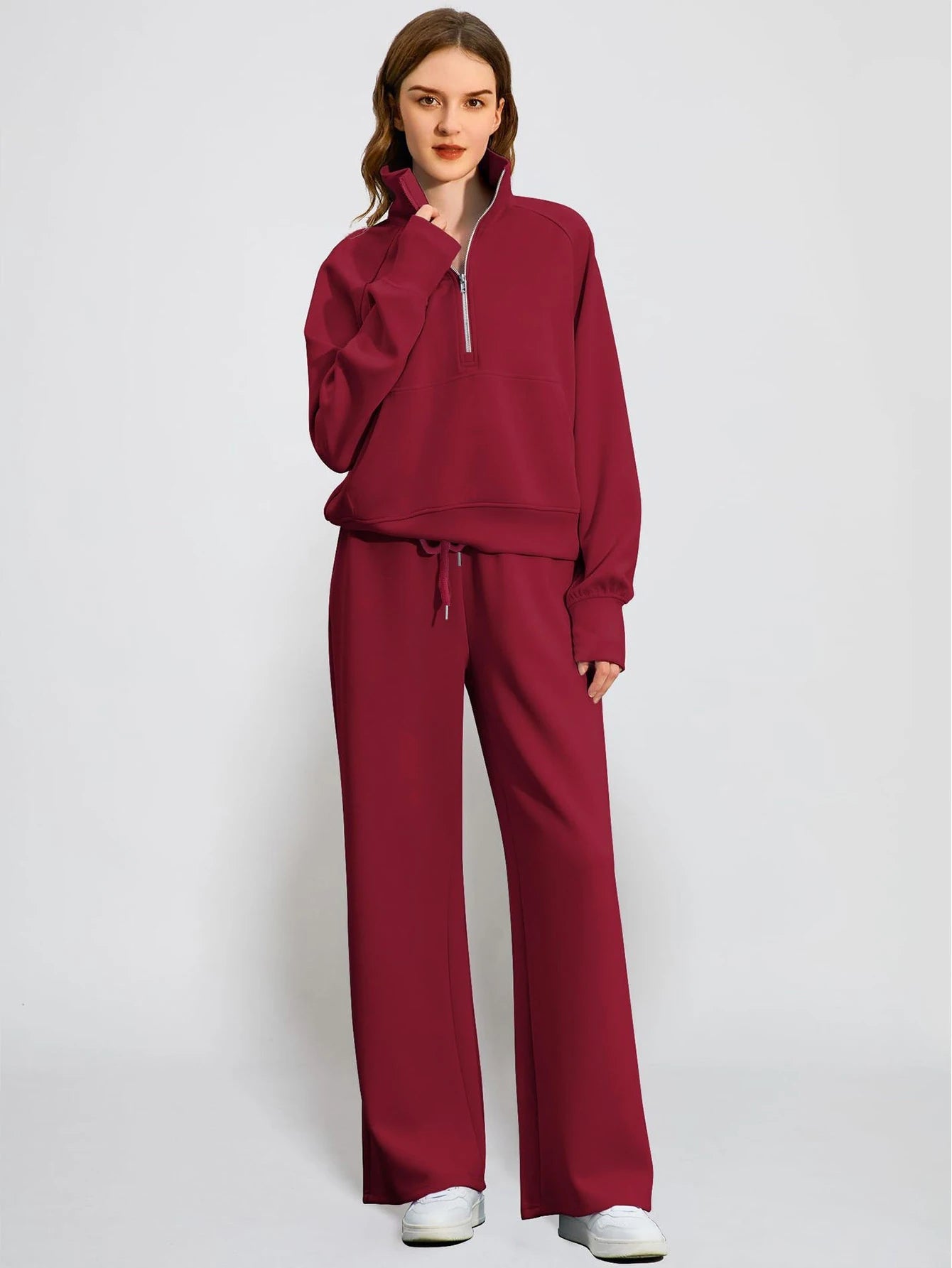 Ensemble Femme 2 Pièces T-Shirt Manches Longues & Pantalon Large | LuxVrouw LuxVrouw