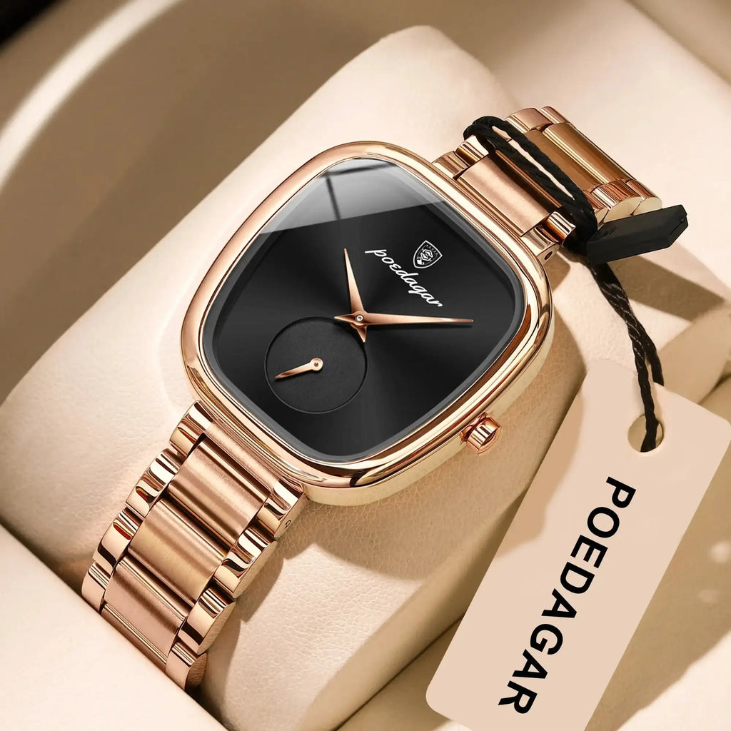 POEDAGAR High Quality Luxury Watches For Women Stainless Steel Waterproof Elegant Ladies Wristwatch Fashion Quartz Woman's Watch LuxVrouw