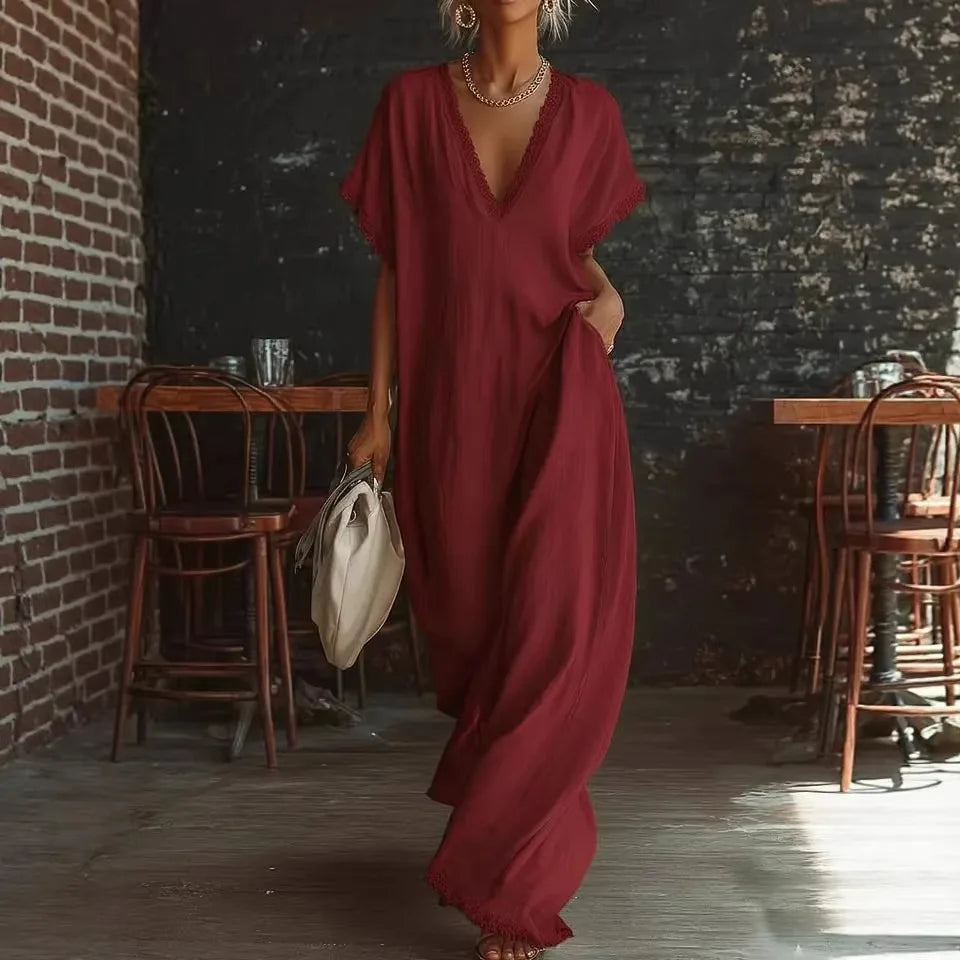 Elegant Lace Long Dresses Women's Summer