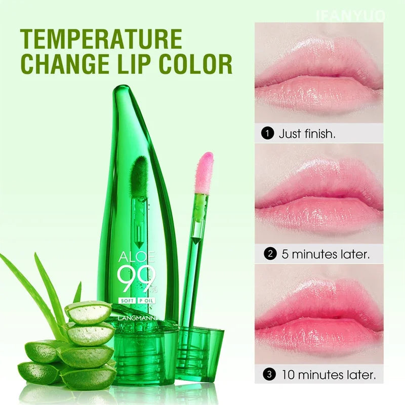 Gloss Lèvres Aloe Vera Changeant de Couleur – Hydratant & Nourrissant | LuxVrouw LuxVrouw