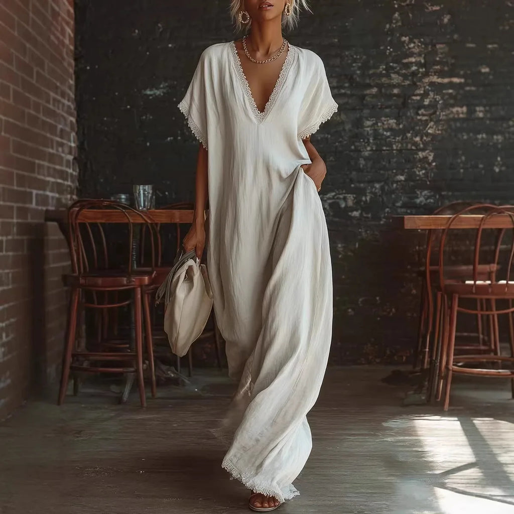 Elegant Lace Long Dresses Women's Summer