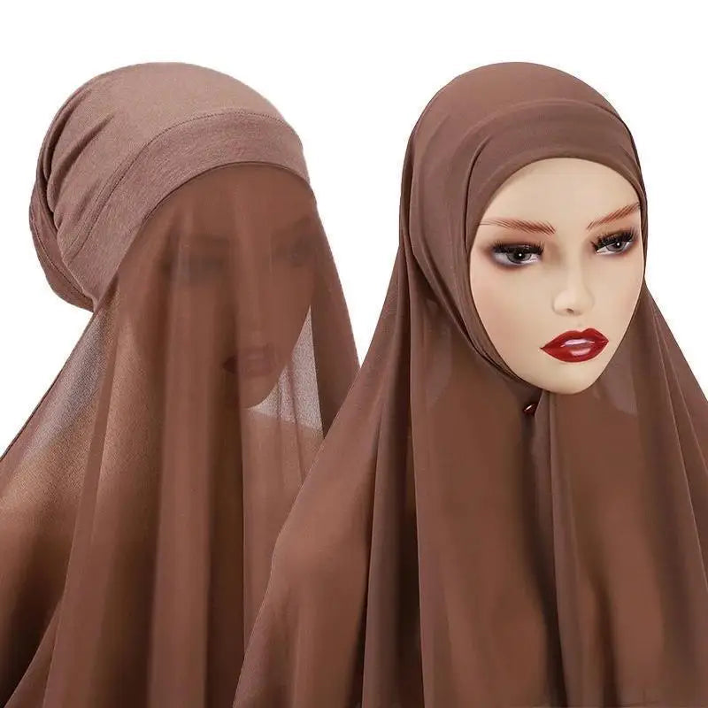 Hijab Instantané avec Bonnet – Confort & Style LuxVrouw