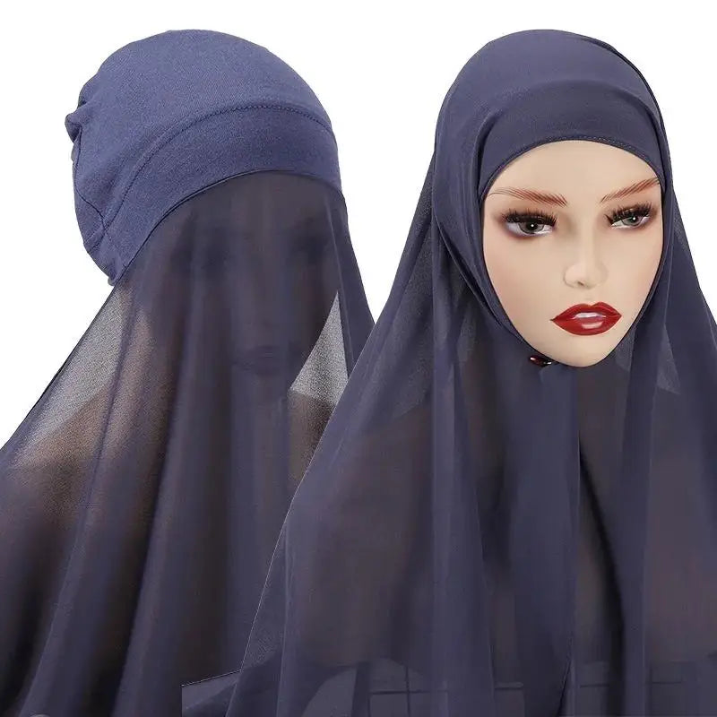 Hijab Instantané avec Bonnet – Confort & Style LuxVrouw