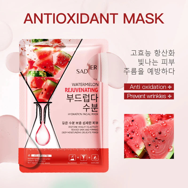 Masques Visage Fruits SADOER Lot de 8 – Hydratant & Éclat | LuxVrouw LuxVrouw