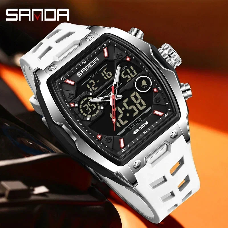 Montre Sport Homme Double Affichage Analogique-Digital – Militaire & Multifonction | LuxVrouw LuxVrouw