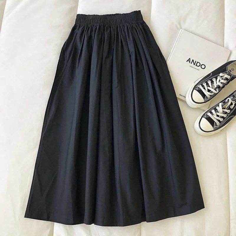 Jupe Midi Femme Taille Haute – Coupe Ample Silhouette A-Line | LuxVrouw LuxVrouw