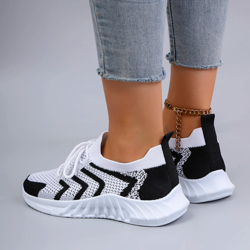 Baskets Femme Légères Respirantes à Lacets – Confortables Sport & Casual Printemps Automne | LuxVrouw