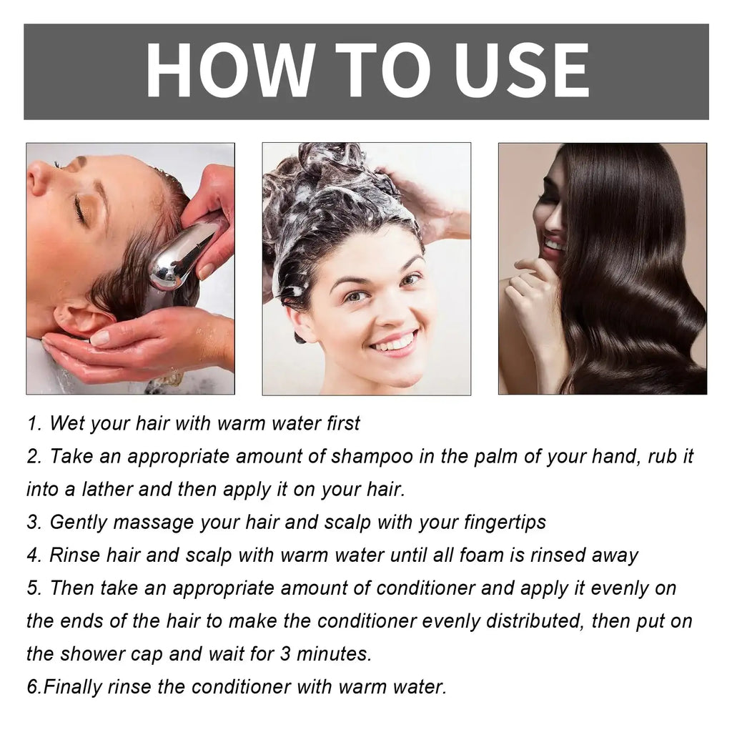 Biotin Rosemary Shampoo Care Set Shampoo Conditioner For All Hair Types Hair Shampoo Paraben Free Healthy Hair Care Gift LuxVrouw