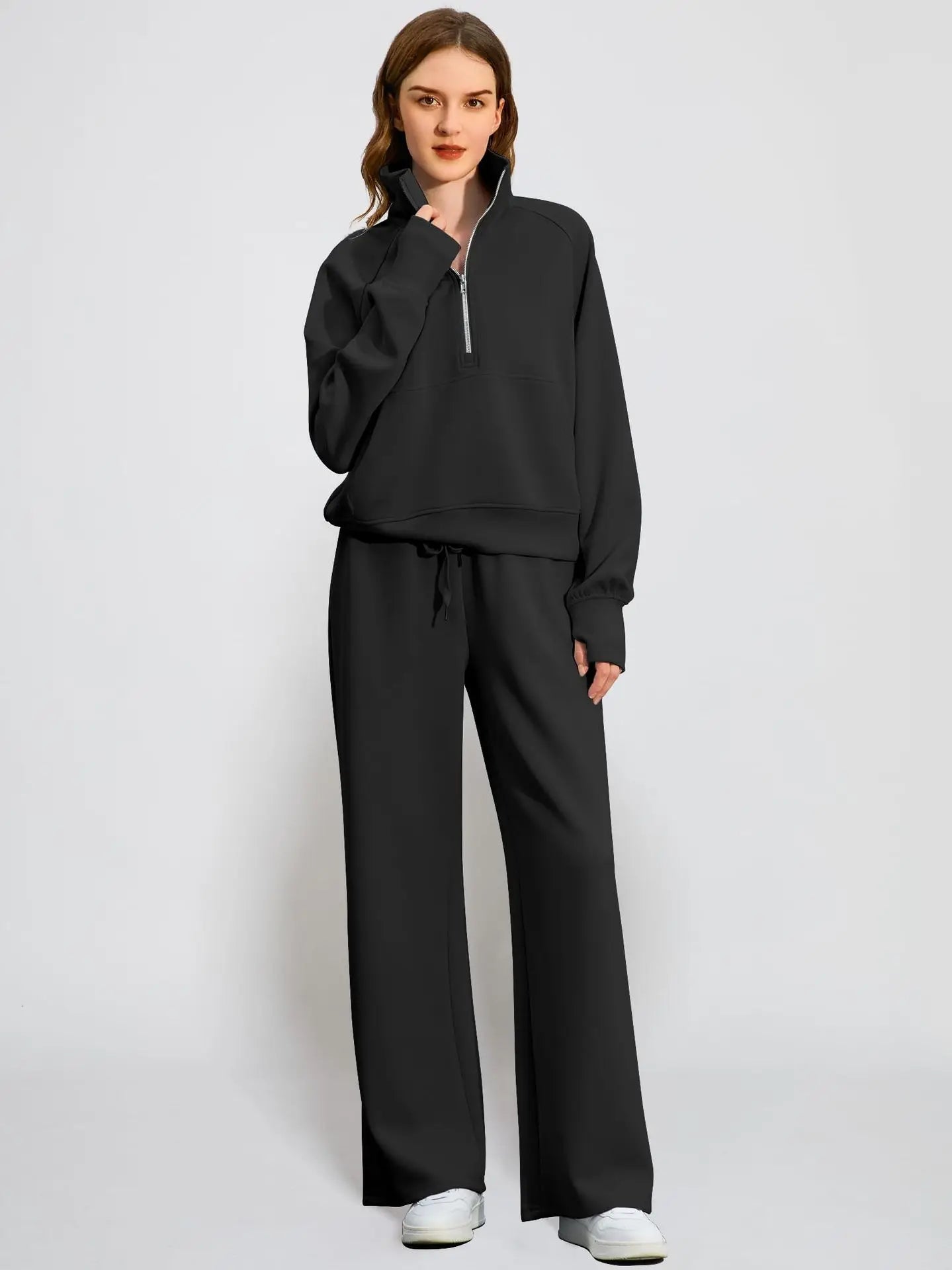 Ensemble Femme 2 Pièces T-Shirt Manches Longues & Pantalon Large | LuxVrouw LuxVrouw