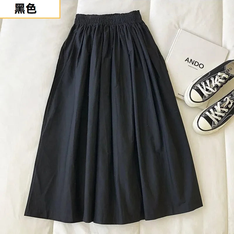 Jupe Midi Femme Taille Haute – Coupe Ample Silhouette A-Line | LuxVrouw LuxVrouw