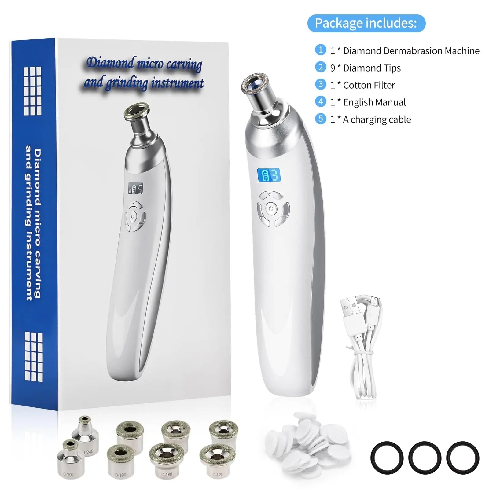 Appareil Microdermabrasion Diamant Sans Fil Beauty Star – Anti-Rides & Points Noirs | LuxVrouw LuxVrouw