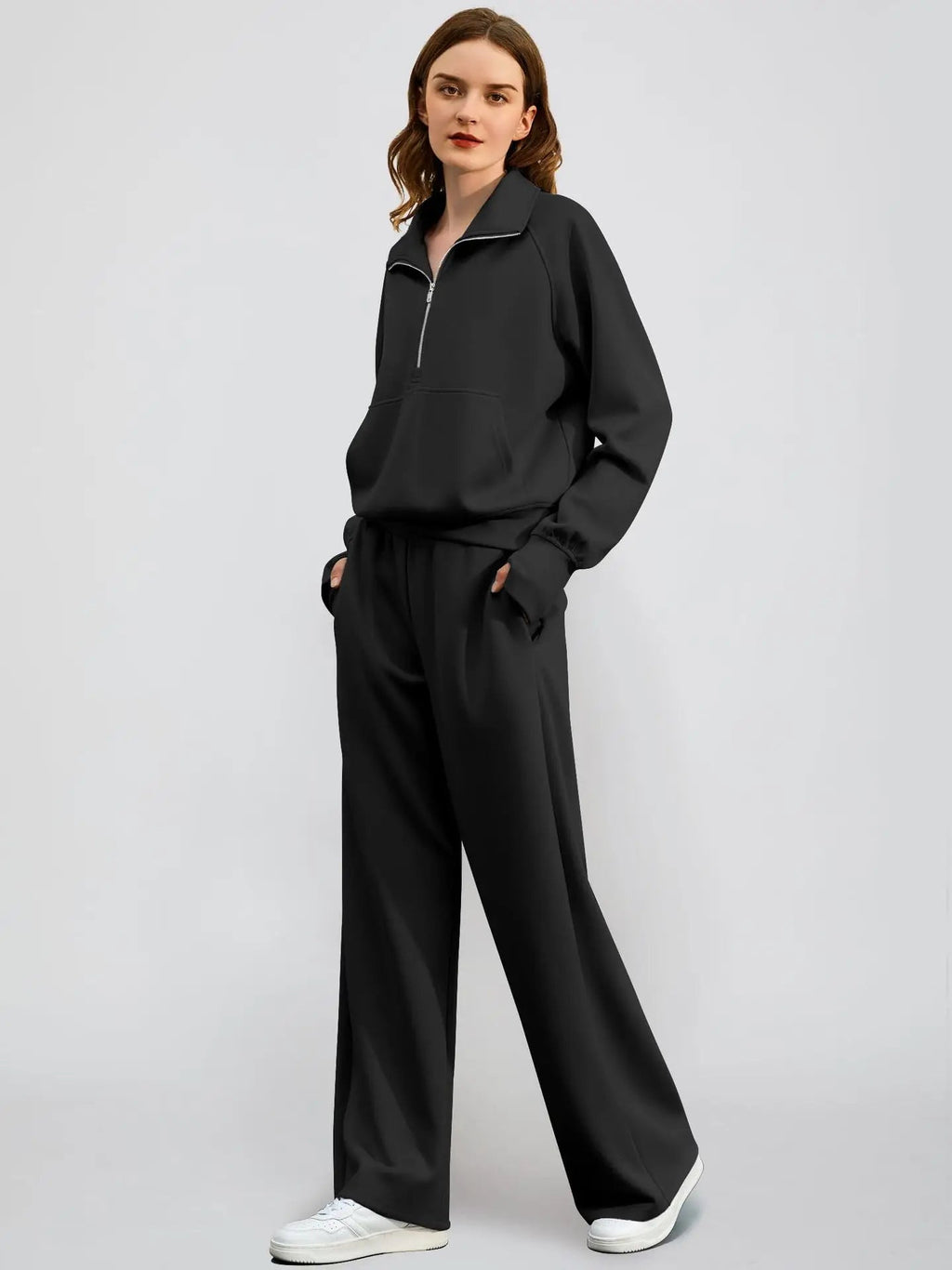 Ensemble Femme 2 Pièces T-Shirt Manches Longues & Pantalon Large | LuxVrouw LuxVrouw