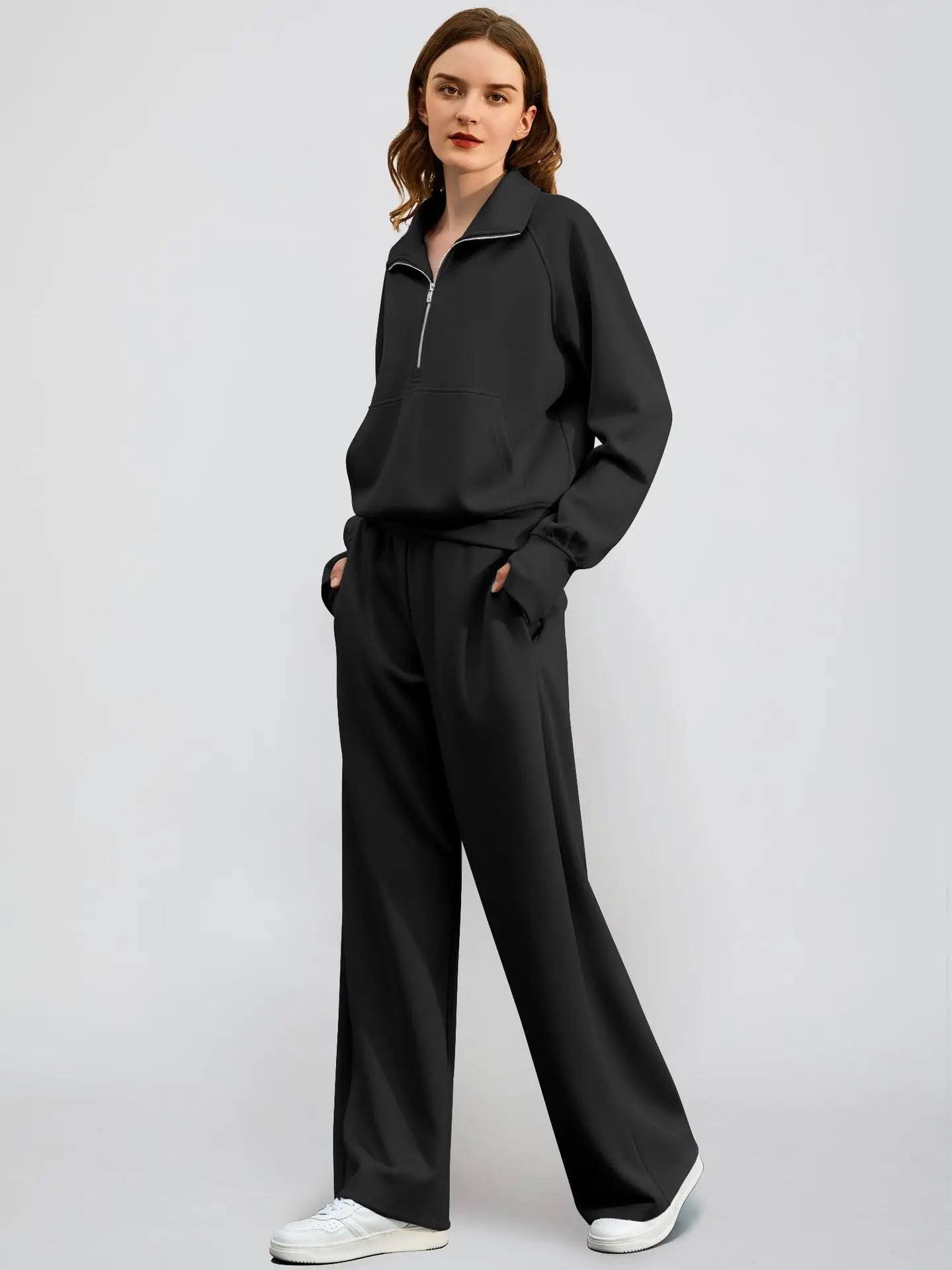 Ensemble Femme 2 Pièces T-Shirt Manches Longues & Pantalon Large | LuxVrouw LuxVrouw