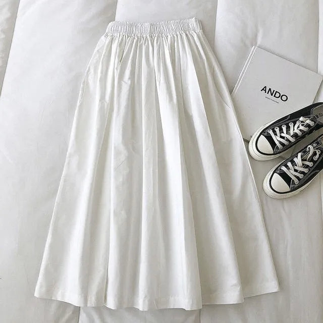 Jupe Midi Femme Taille Haute – Coupe Ample Silhouette A-Line | LuxVrouw LuxVrouw
