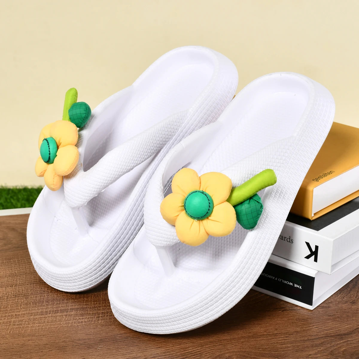 Mules Femme Plateforme Fleurs EVA – Claquettes Été Plage & Maison | LuxVrouw