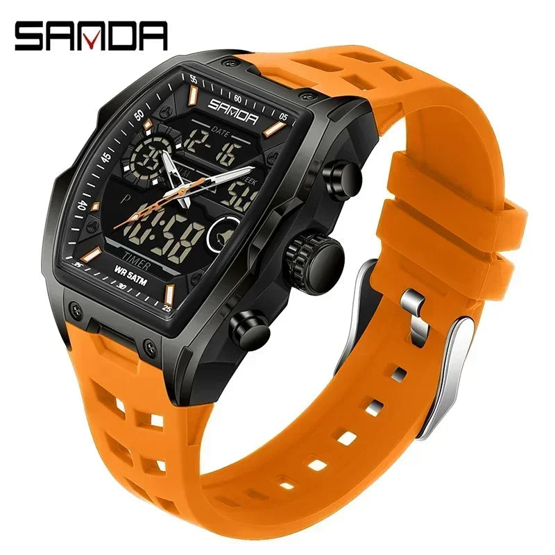 Montre Sport Homme Double Affichage Analogique-Digital – Militaire & Multifonction | LuxVrouw LuxVrouw