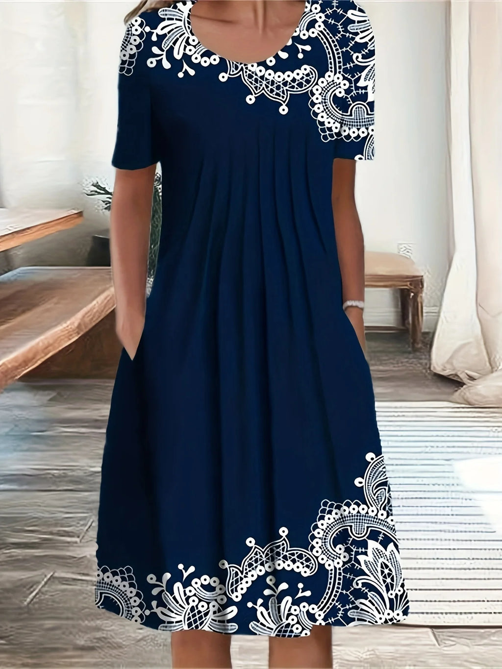 Robe Femme Grande Taille Imprimée Ample – Élégante & Casual Toutes Saisons | LuxVrouw