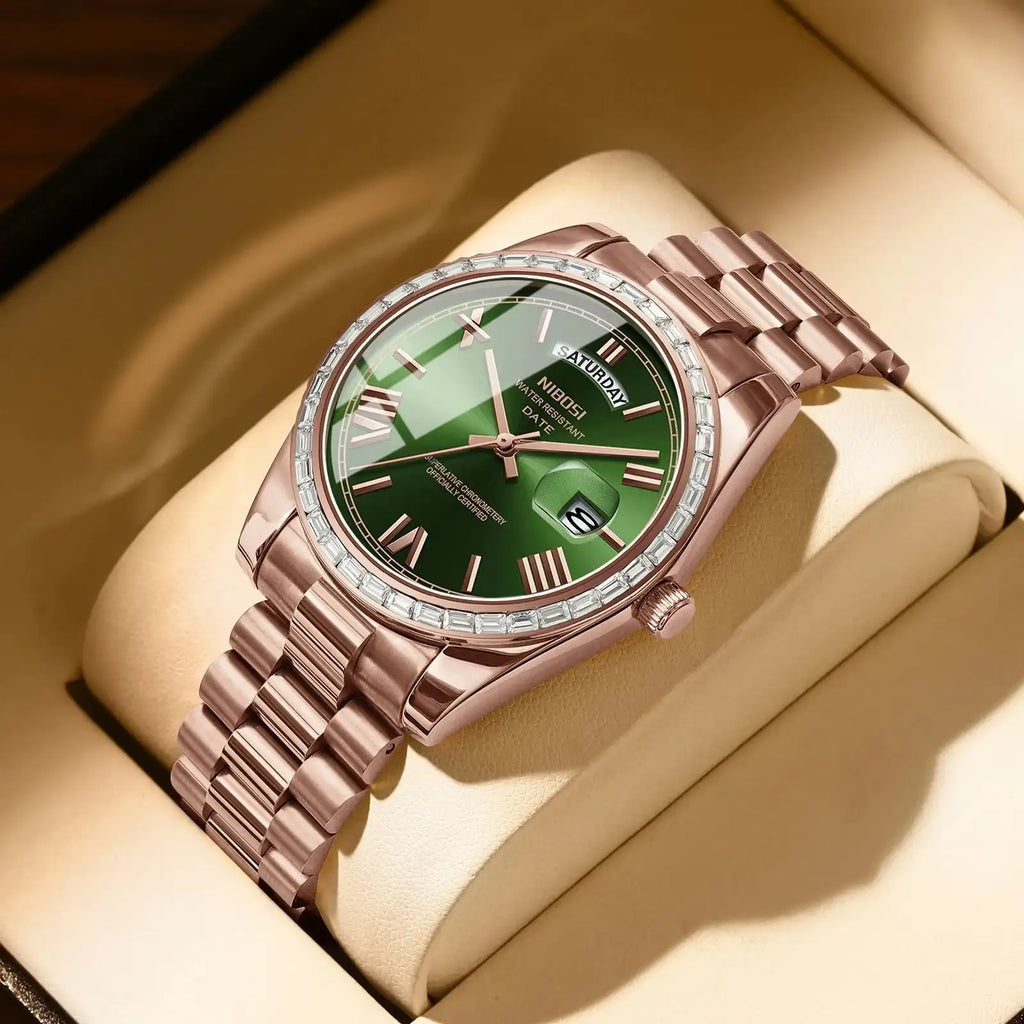 NIBOSI Brand Luxury New Watches For Man Waterproof Stainless Steel Men's Quartz Watch With Perpetual Calendar relógios masculino LuxVrouw