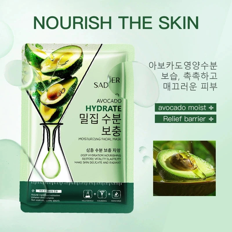Masques Visage Fruits SADOER Lot de 8 – Hydratant & Éclat | LuxVrouw LuxVrouw