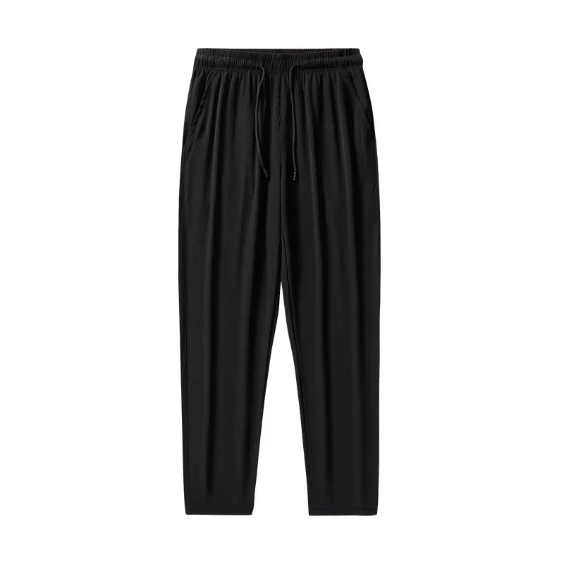 Pantalon Homme Grande Taille Ice Silk Séchage Rapide – Casual Été Taille Élastique | LuxVrouw