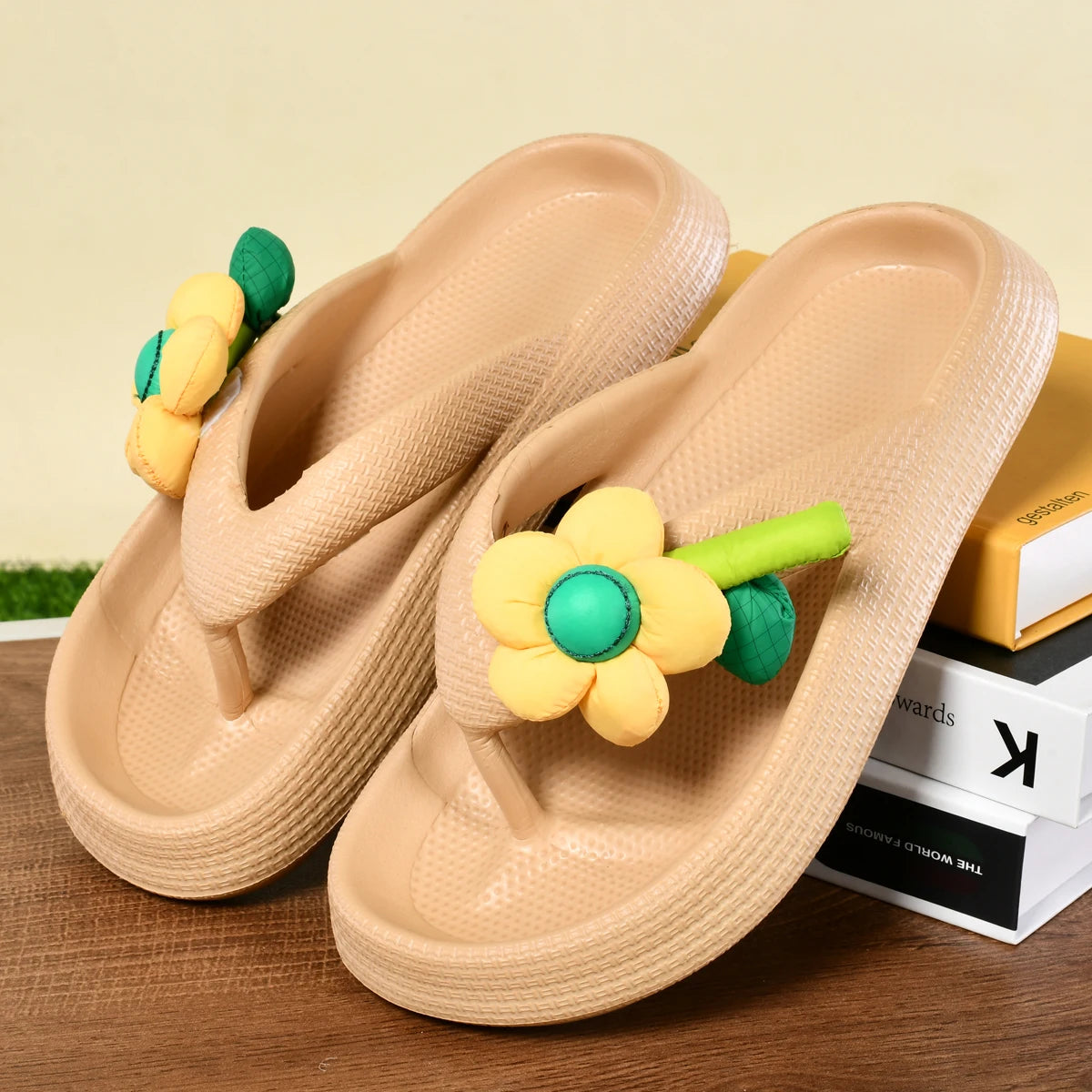 Mules Femme Plateforme Fleurs EVA – Claquettes Été Plage & Maison | LuxVrouw
