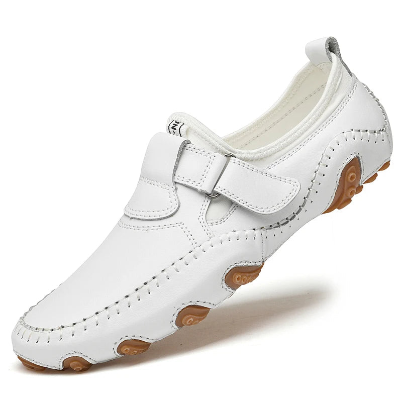 Mocassins Homme Cuir Blanc Yeinshaars – Confortables & Style Britannique | LuxVrouw LuxVrouw