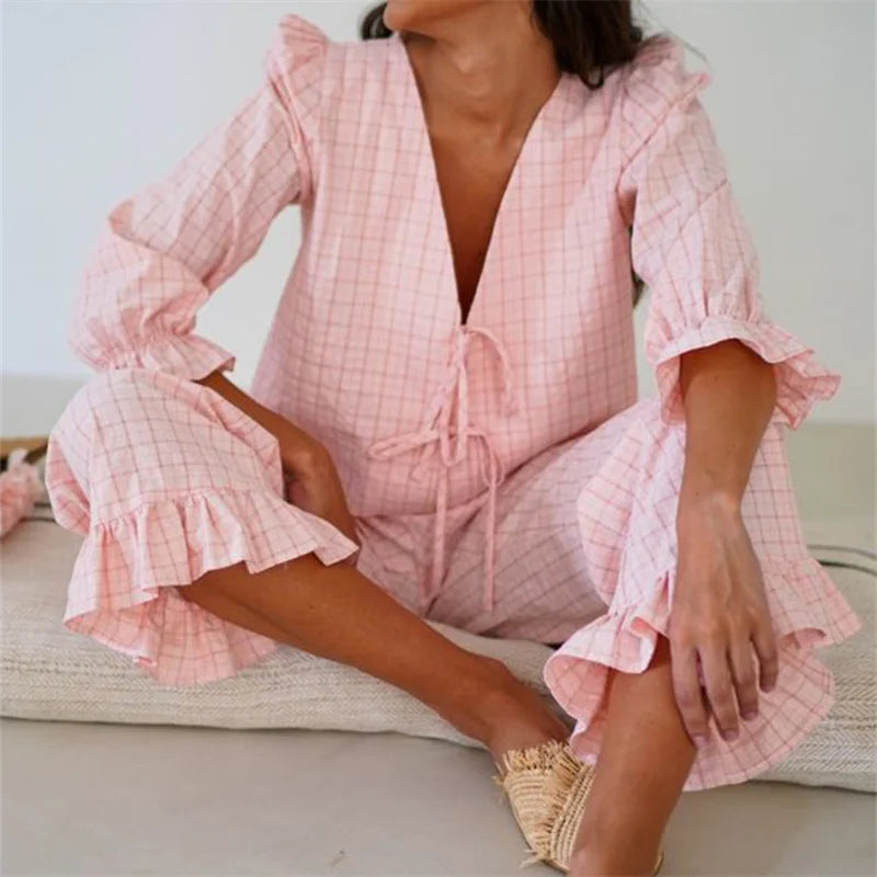 Pyjama Deux Pièces Femme – Doux & Confortable LuxVrouw