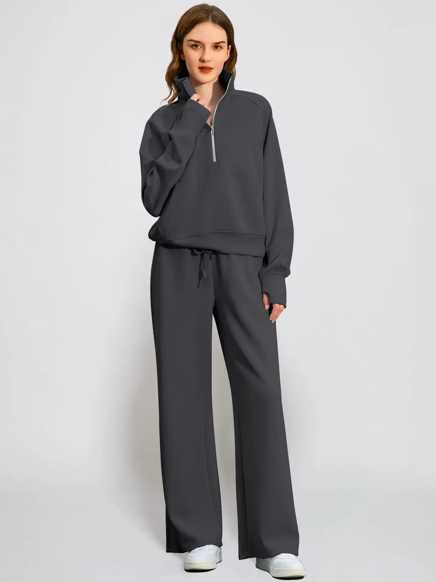 Ensemble Femme 2 Pièces T-Shirt Manches Longues & Pantalon Large | LuxVrouw LuxVrouw