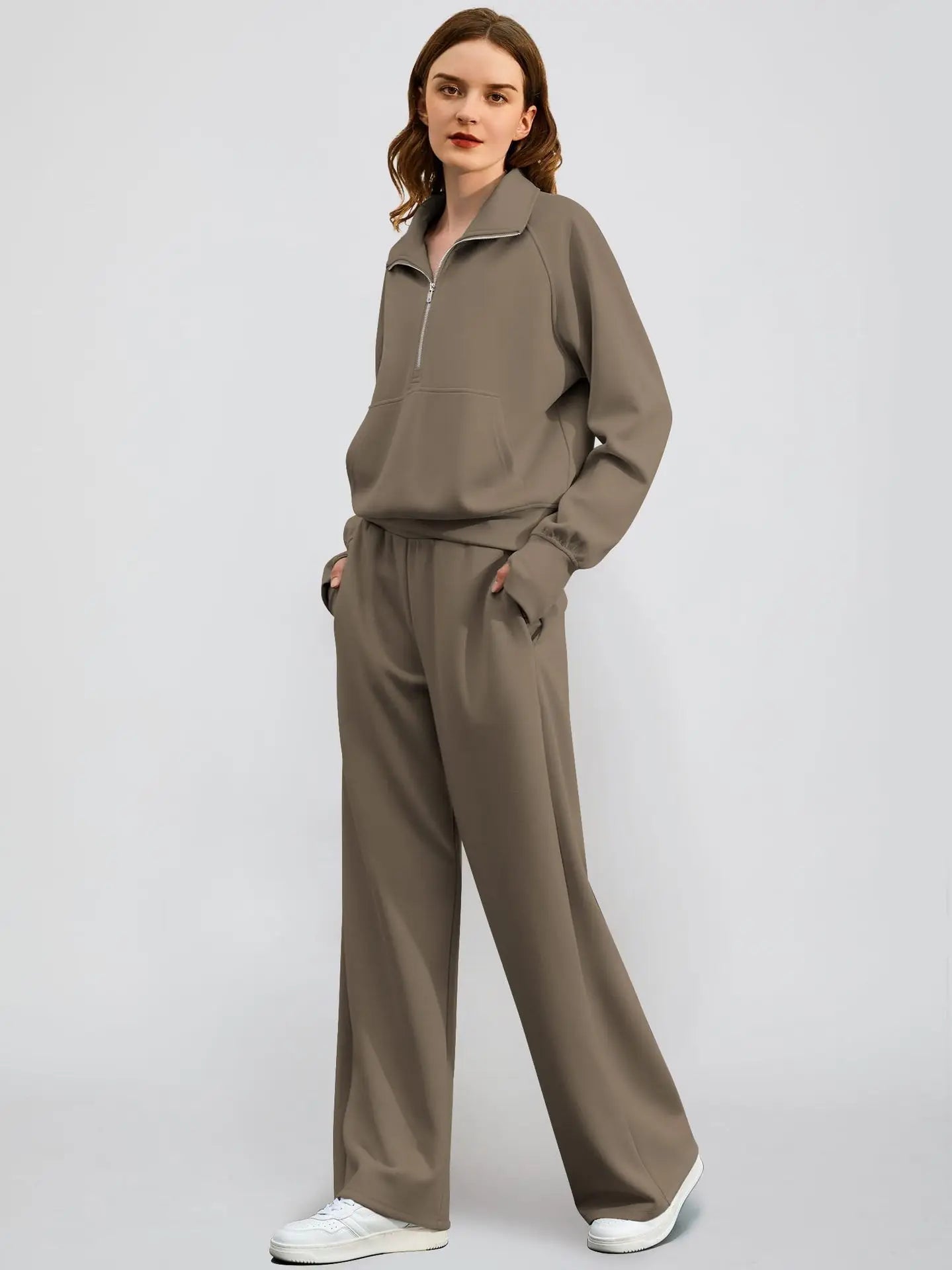 Ensemble Femme 2 Pièces T-Shirt Manches Longues & Pantalon Large | LuxVrouw LuxVrouw