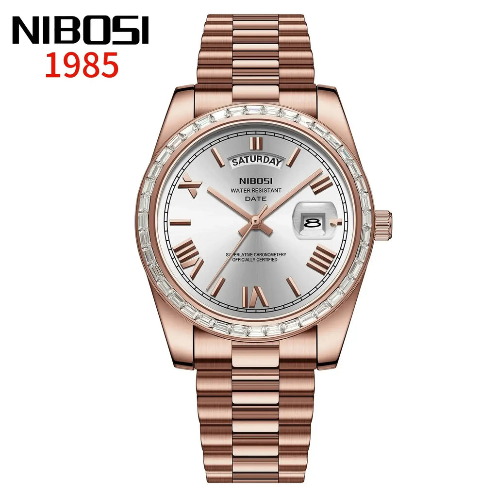 NIBOSI Brand Luxury New Watches For Man Waterproof Stainless Steel Men's Quartz Watch With Perpetual Calendar relógios masculino LuxVrouw