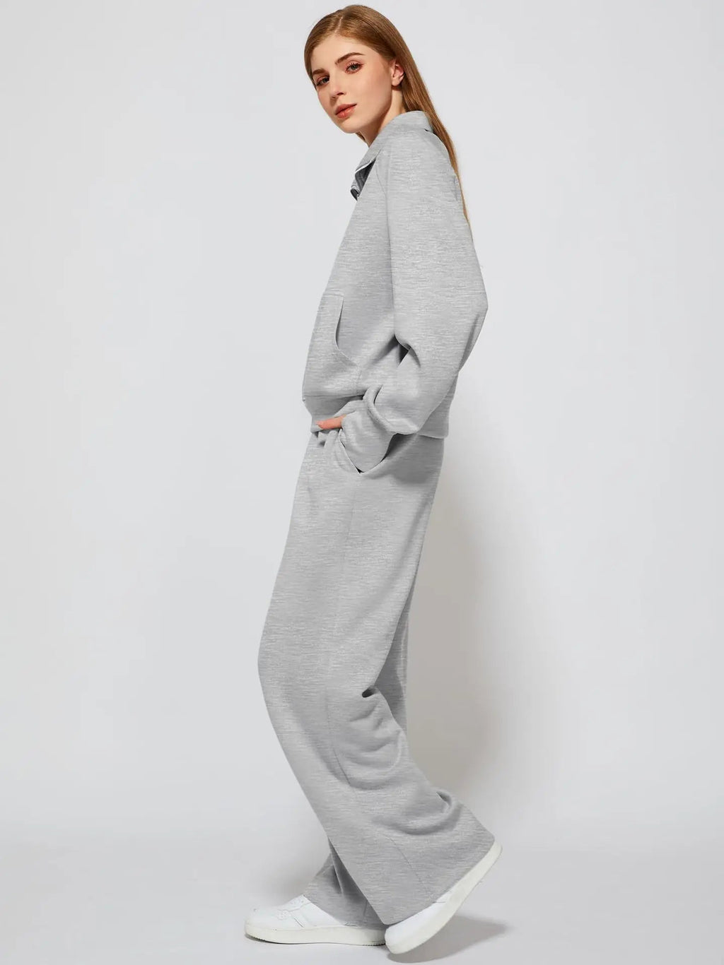 Ensemble Femme 2 Pièces T-Shirt Manches Longues & Pantalon Large | LuxVrouw LuxVrouw