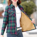 Thickened Fleece Women's Long Sleeve Shirt LuxVrouw