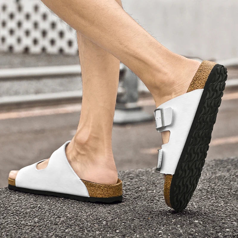 Sandales Cuir Homme – Confortables & Élégantes LuxVrouw