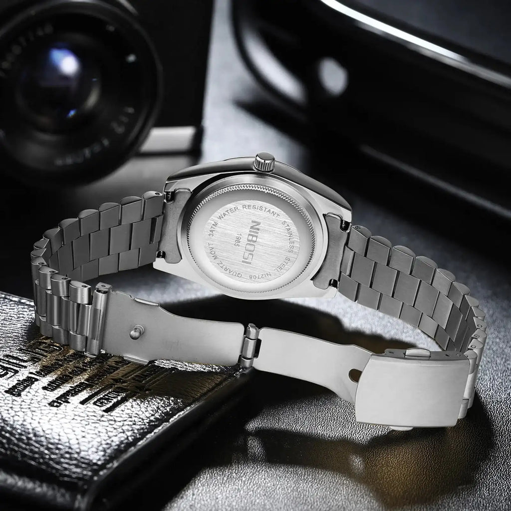 NIBOSI Brand Luxury New Watches For Man Waterproof Stainless Steel Men's Quartz Watch With Perpetual Calendar relógios masculino LuxVrouw