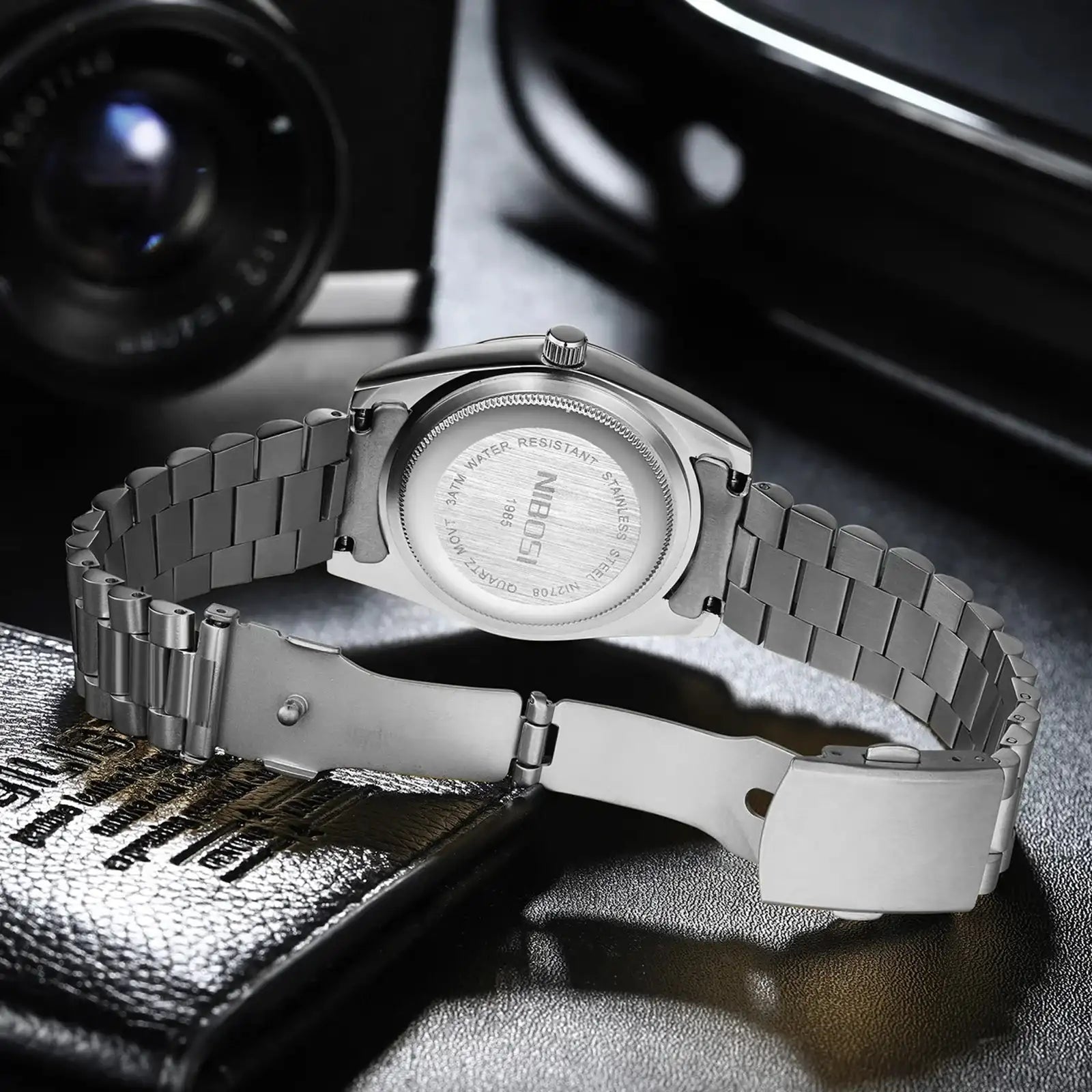 NIBOSI Brand Luxury New Watches For Man Waterproof Stainless Steel Men's Quartz Watch With Perpetual Calendar relógios masculino LuxVrouw