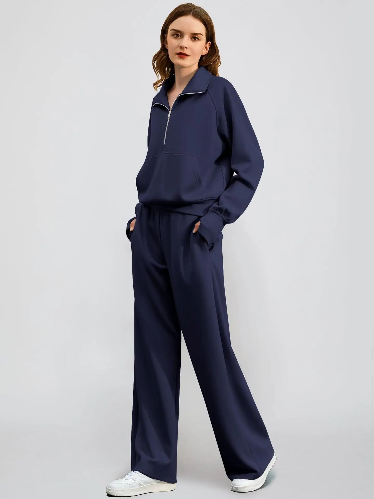 Ensemble Femme 2 Pièces T-Shirt Manches Longues & Pantalon Large | LuxVrouw LuxVrouw