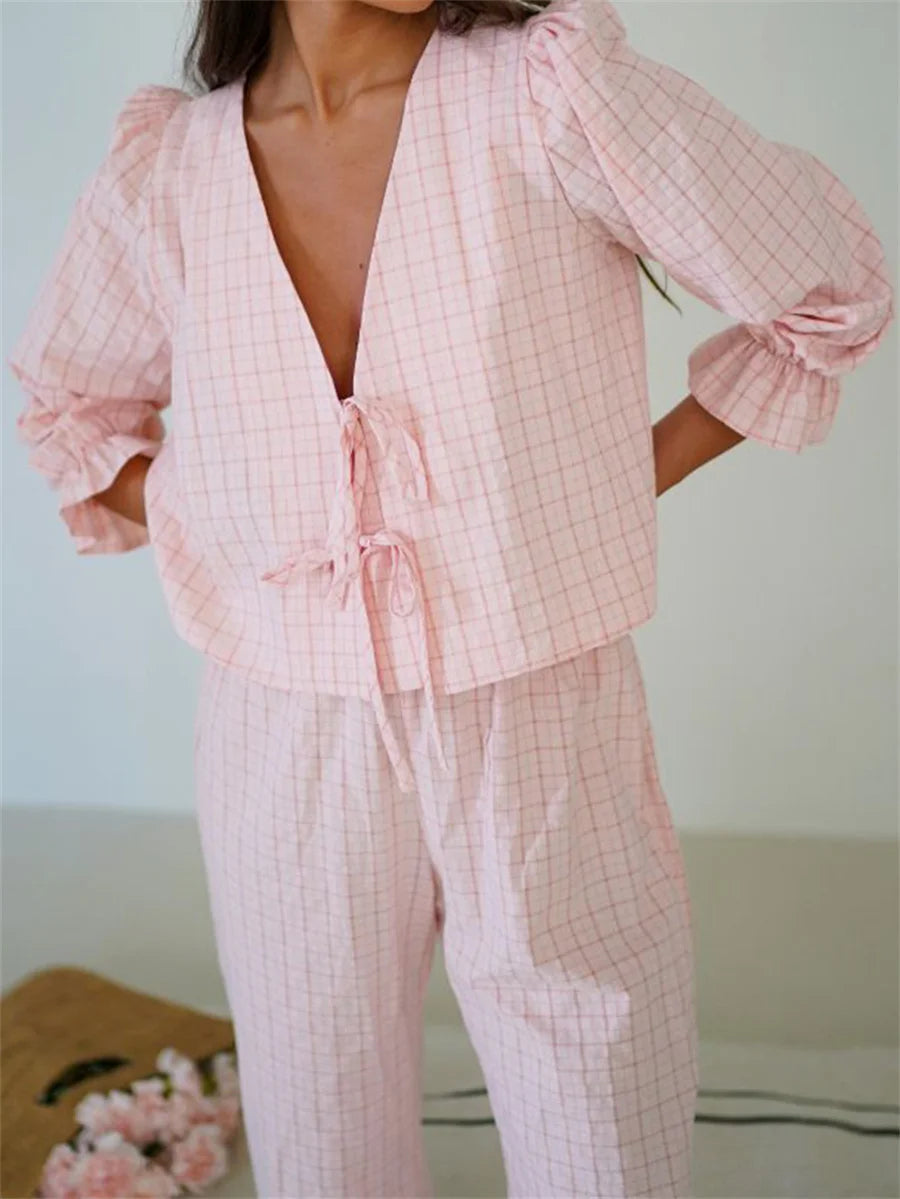 Pyjama Deux Pièces Femme – Doux & Confortable LuxVrouw