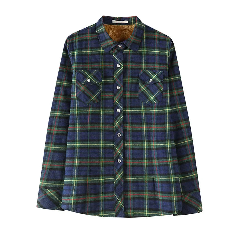 Chemise Femme Manches Longues Polaire – Chaude LuxVrouw