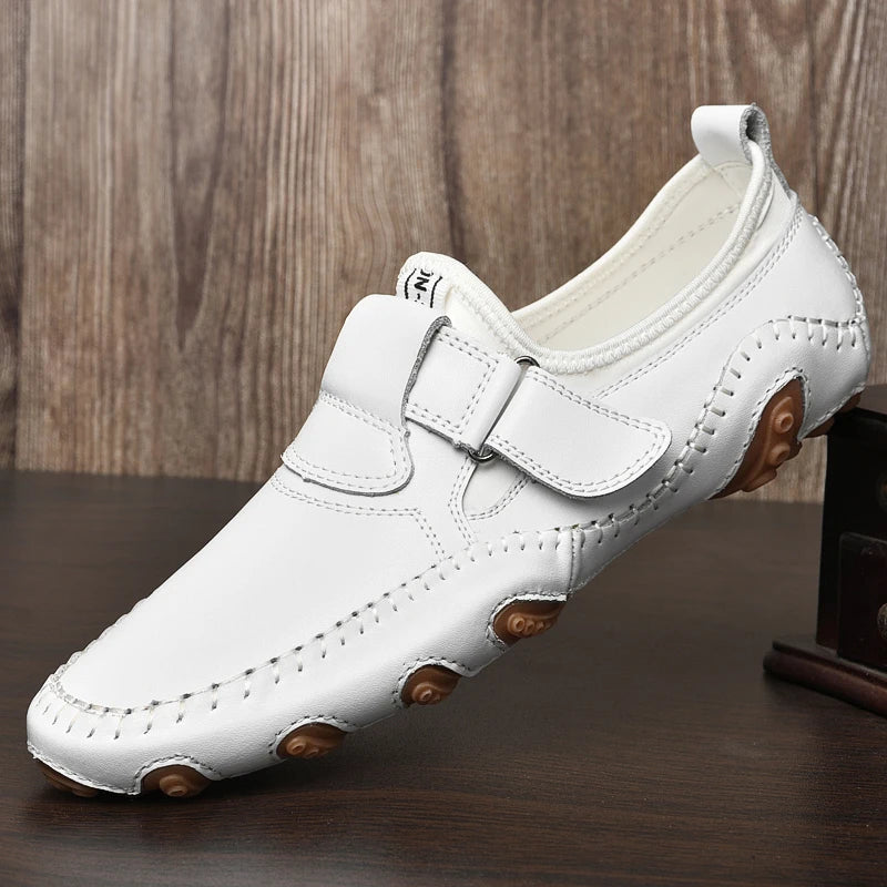 Mocassins Homme Cuir Blanc Yeinshaars – Confortables & Style Britannique | LuxVrouw LuxVrouw