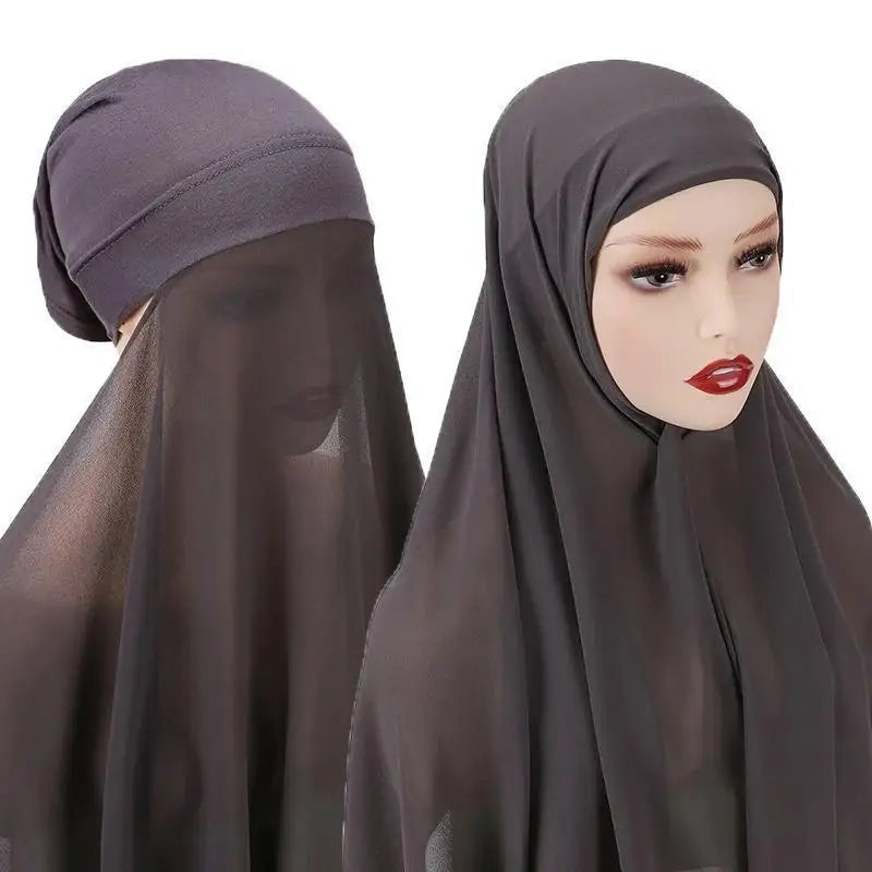 Hijab Instantané avec Bonnet – Confort & Style LuxVrouw