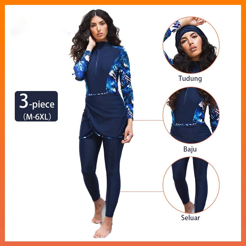 Burkini 3 Pièces Femme – Modeste & Élégant LuxVrouw