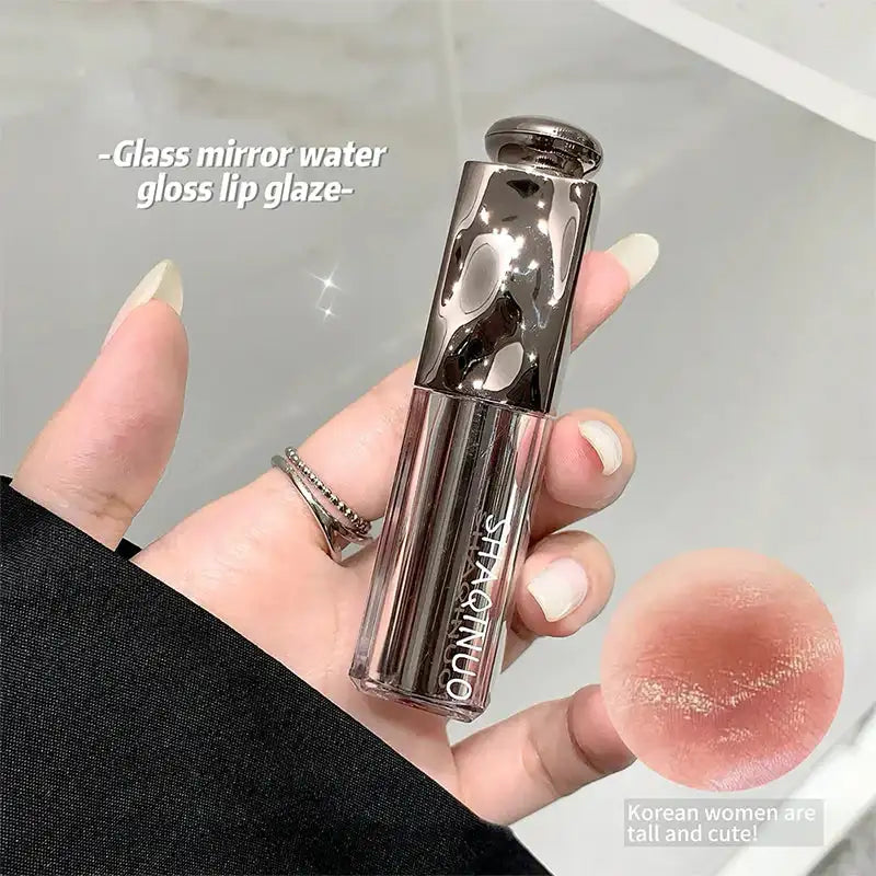 Glazed mirror water lip glaze moisturizing and moisturizing lip moisturizing glass lip plain appearance white mouth red LuxVrouw